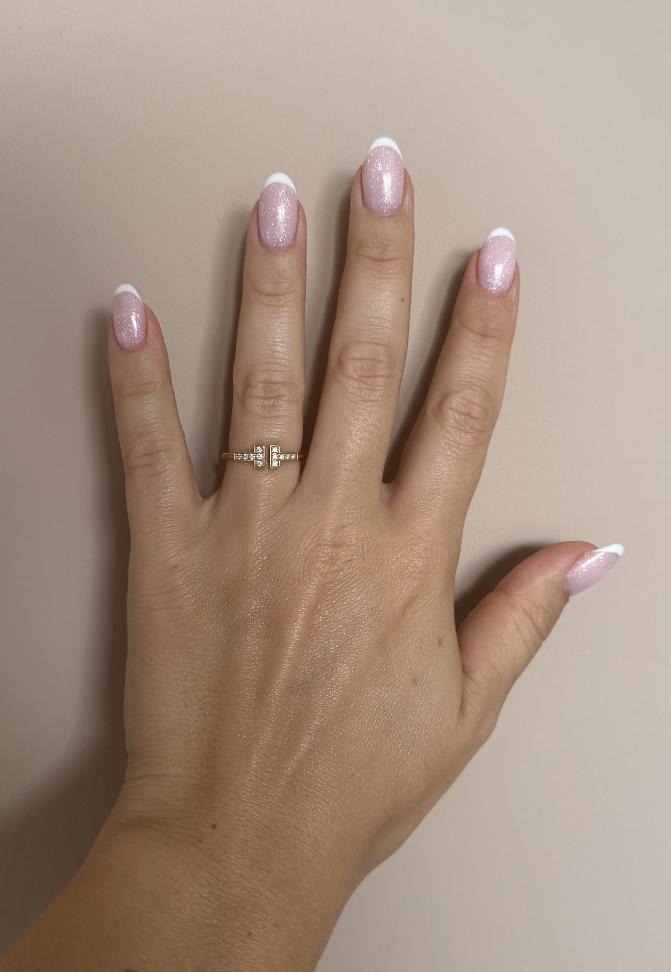 Babyboomer nagels met witte French tip